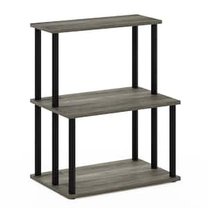 Turn-N-Tube French Oak Grey/Black 3-Tier Kitchen Storage Shelf