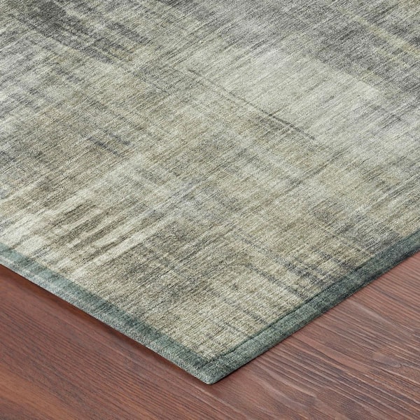 Chantille Machine Washable Indoor/Outdoor Abstract ACN2718 Pewter 10 ft. x 14 ft. Area Rug