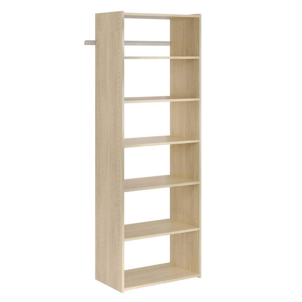 EASY TRACK 72 in. H 12-Pair Honey Blonde Wooden Shoe Rack PH38-MJ - The ...