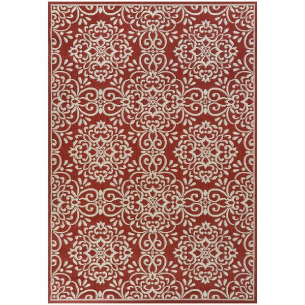 BALTA Kendrick Burnt Orange 7 ft. 10 in. x 10 ft. Medallion Indoor ...