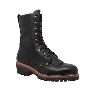 Men's Fireman 9'' Work Boots - Soft Toe - Black Size 11(M)