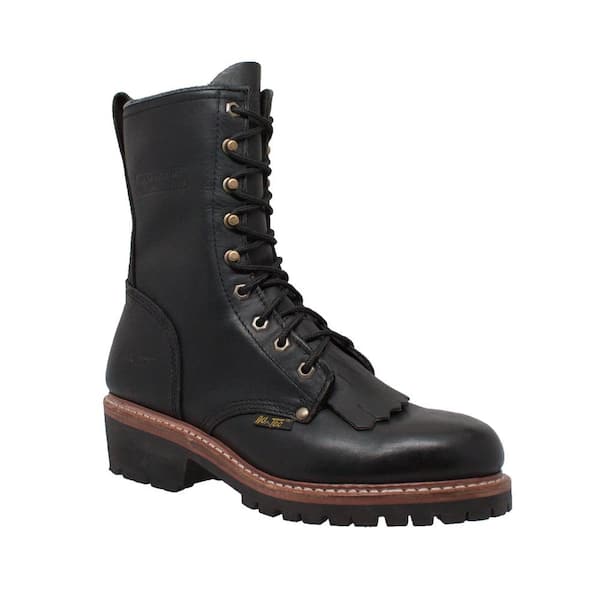 AdTec Men's Fireman 9'' Work Boots - Soft Toe - Black Size 8(W)