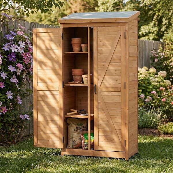 Reviews for GOGEXX 2.8 ft. W x 1.5 ft. D x 5.7 ft. H Wood Shed