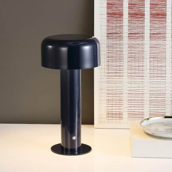 SAFAVIEH Bonny 13 in. Dark Blue Table Lamp