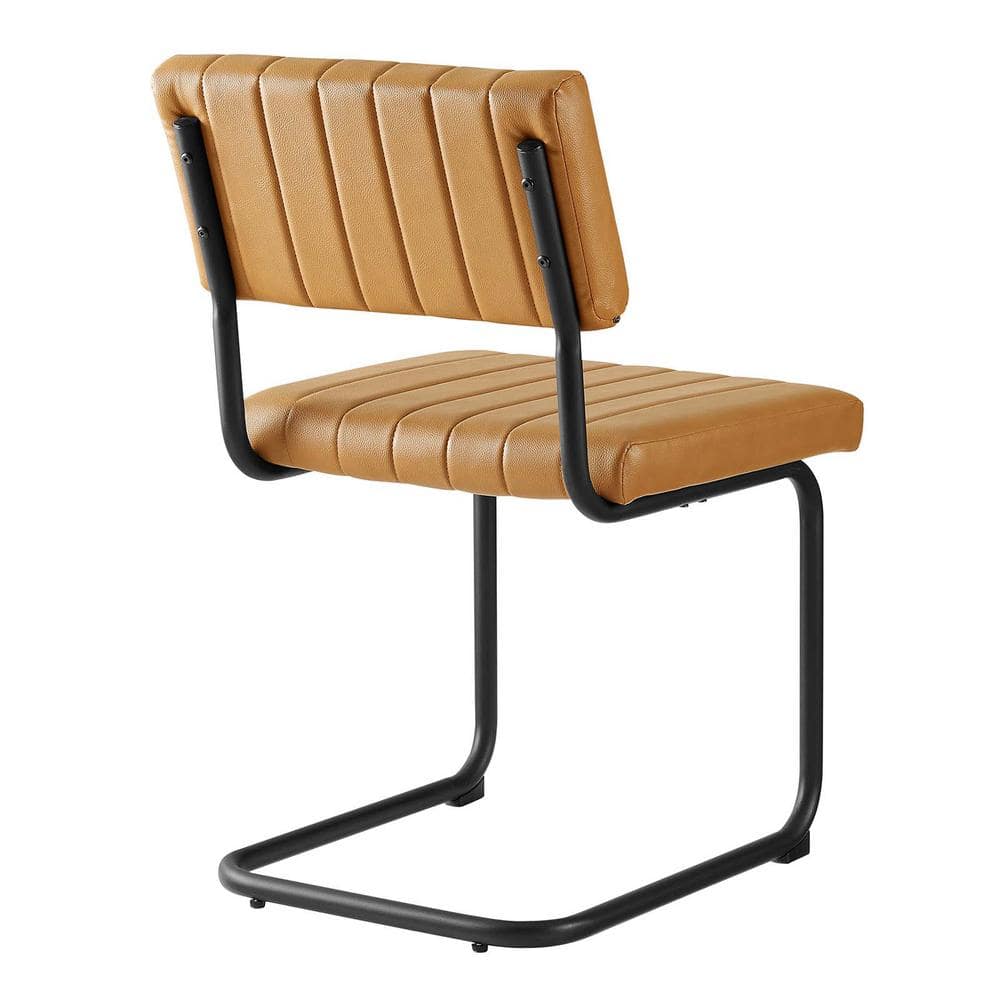 Taupe Boucle Upholstered Side Chair with Black Metal Frame