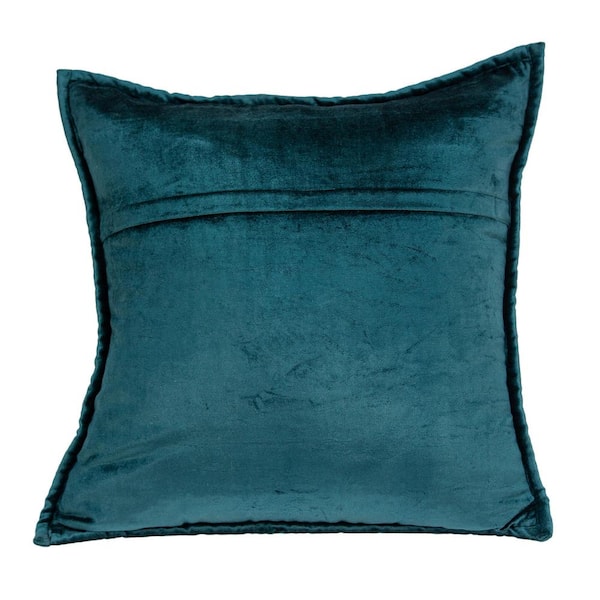 Teal velvet throw outlet pillow