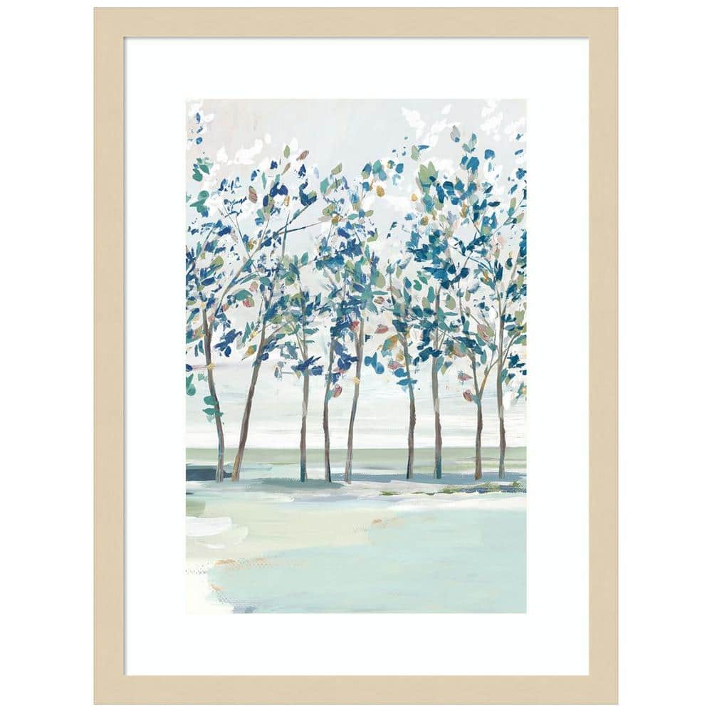 Amanti Art "Blue Tree Ridge I" by Isabelle Z 1 Pieceood Framed Giclee Nature Art Print 21 in. x