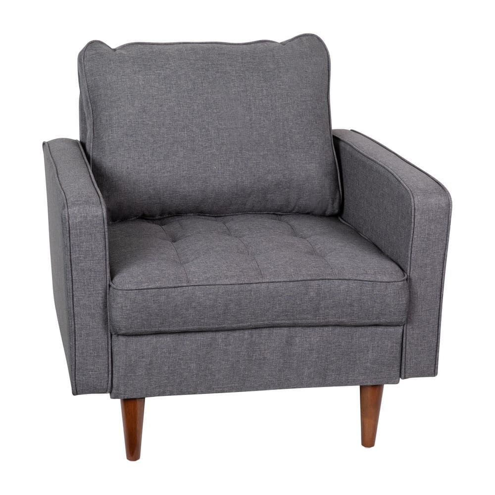 Dark Gray Fabric Accent Chair -  TAYLOR + LOGAN, LI504826