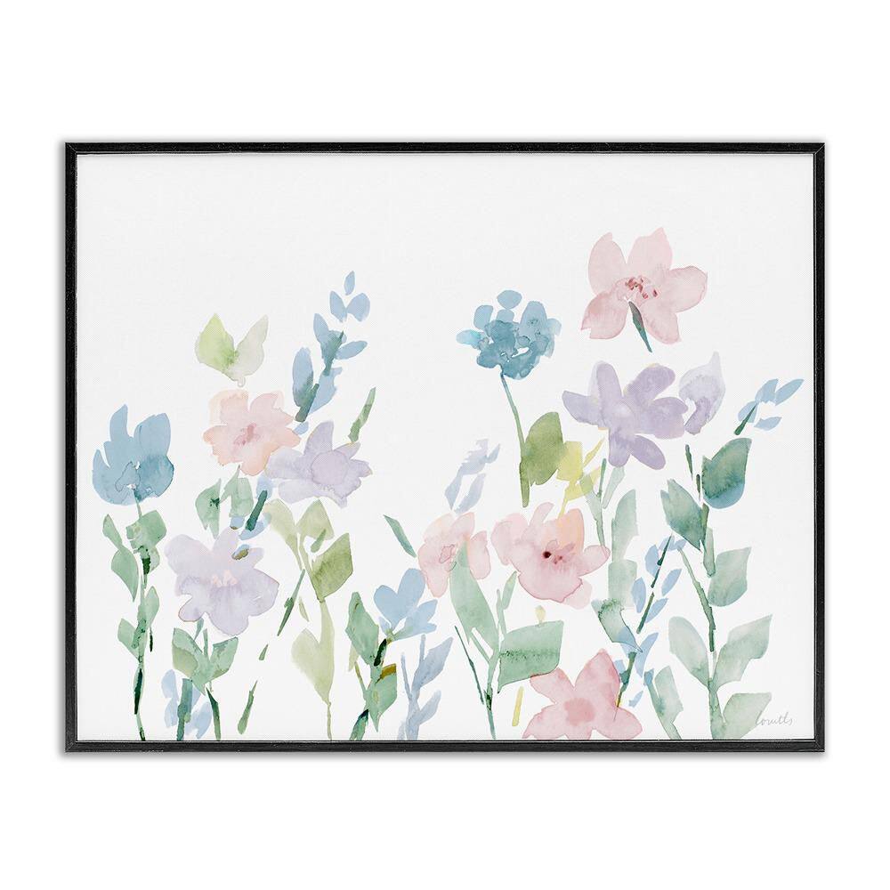 Spring Meadow Florals Soft Watercolor Flowers by Lanie Loreth Black Framed Nature Graphic Art Print 11 in. x 14 in. price history on PriceWatchPro