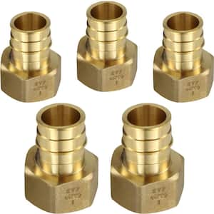 1 in. x 1 in. 90-Degree PEX A x FIP Expansion Pex Adapter, Lead Free Brass for Use in Pex A-Tubing (Pack of 5)