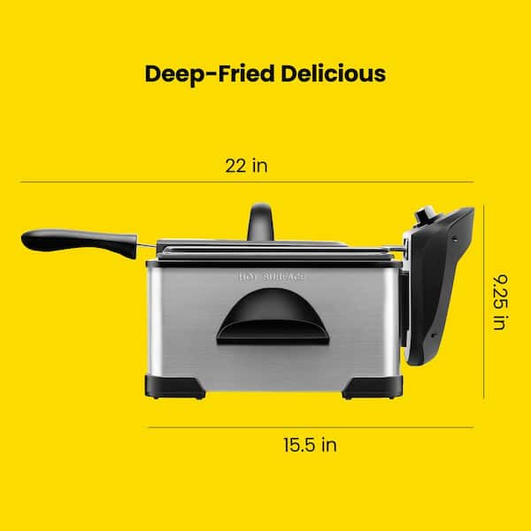 Chefman 4.7-Quart Dual Zone Non-stick Deep Fryer in the Deep