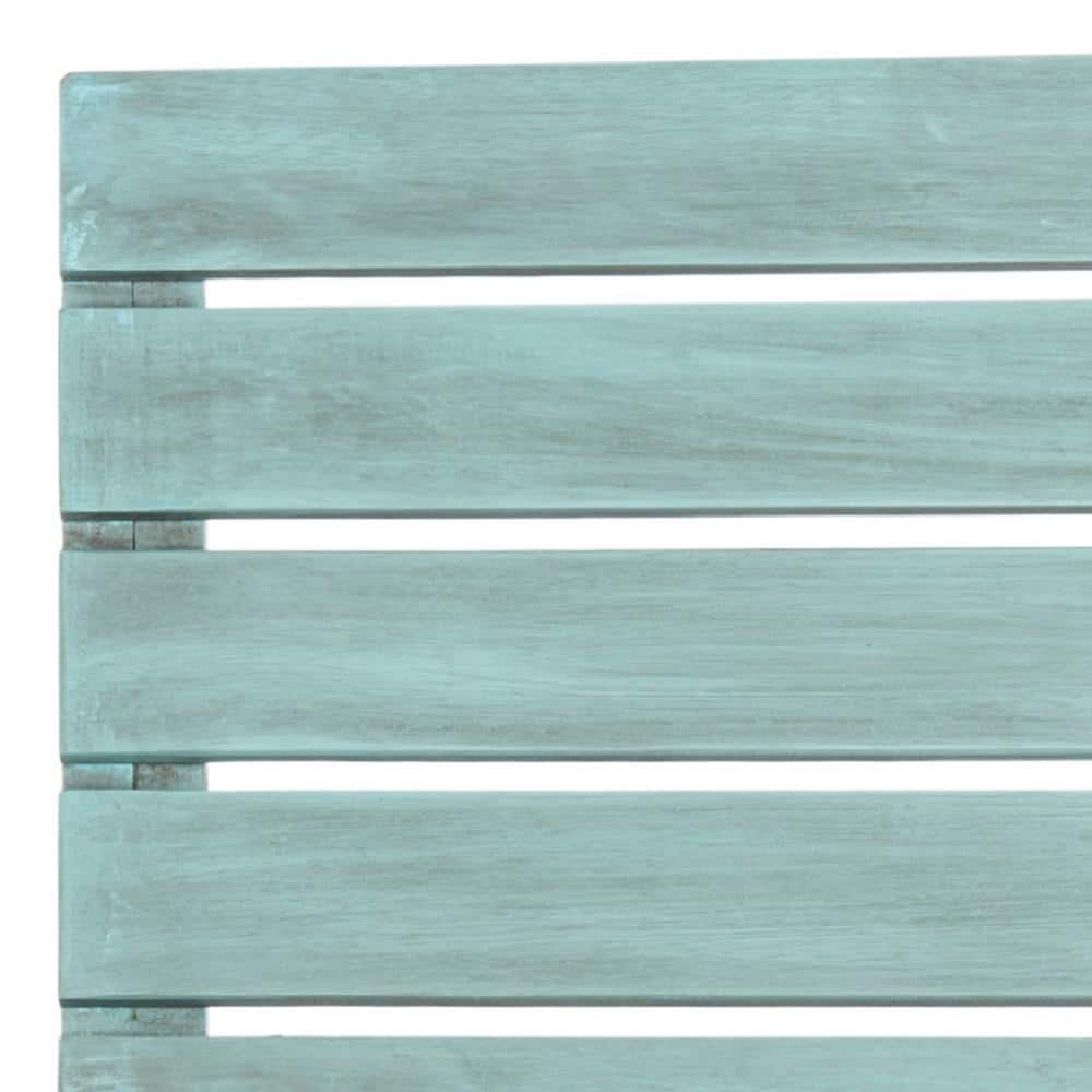 Coastal Blue Acacia Wood Rocking Chair with Arms