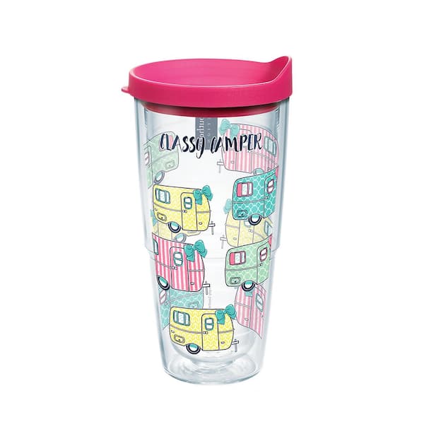 Tervis SS Classy Camper 24 oz. Clear Tumbler with Lid