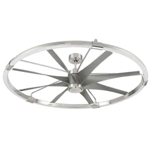 Axel 57 in. Indoor Brushed Nickel Ceiling Fan and Integrated LED Light, Smart Wi-Fi Enabled Remote with Voice Activation