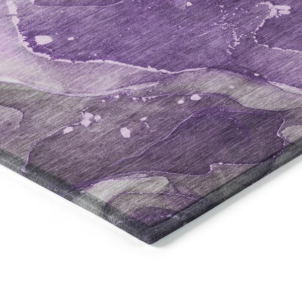 Chantille ACN522 Purple 1 ft. 8 in. x 2 ft. 6 in. Machine Washable Indoor/Outdoor Geometric Area Rug