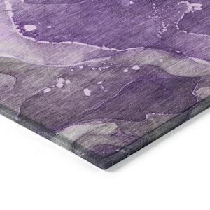 Chantille ACN522 Purple 3 ft. x 5 ft. Machine Washable Indoor/Outdoor Geometric Area Rug