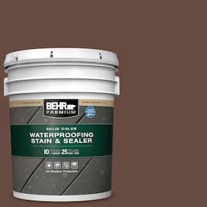 5 gal. #SC-117 Russet Solid Color Waterproofing Exterior Wood Stain and Sealer