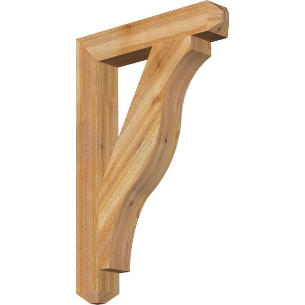 Ekena Millwork 4 in. x 36 in. x 24 in. Western Red Cedar Funston Craftsman Rough Sawn Bracket