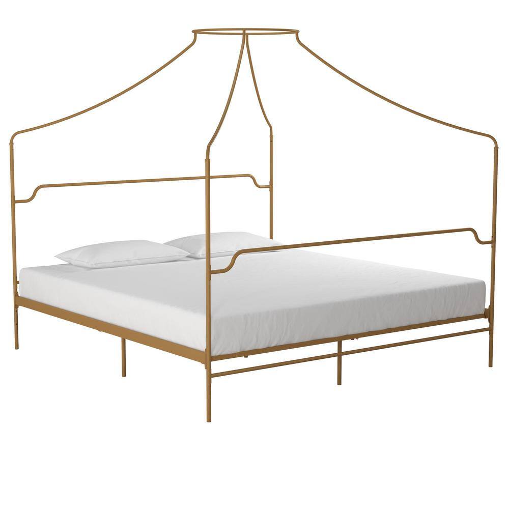 Novogratz Camilla Gold Metal Canopy King Size Bed4461349N The Home Depot