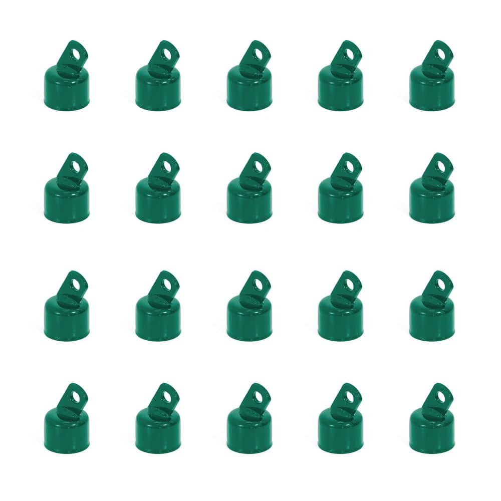 1-5/8 in. Chain Link Fence Green Galvanized Steel Top Rail End Cap (Pack of 20) price history on PriceWatchPro