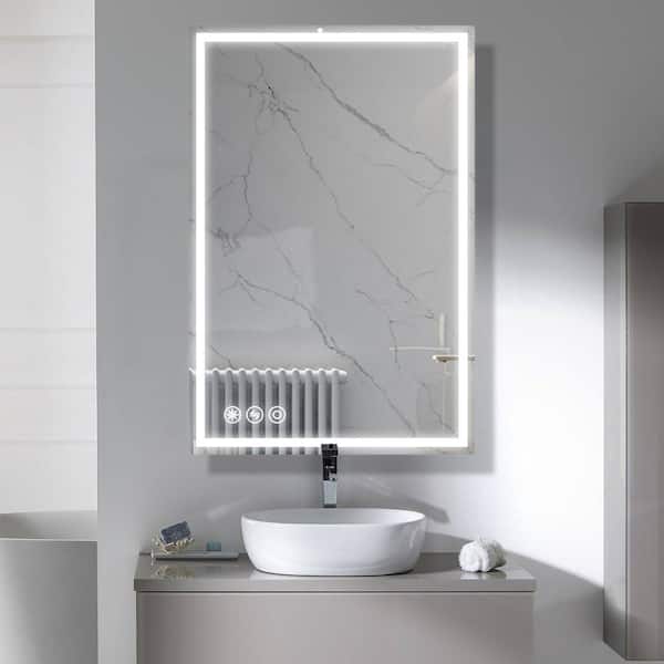Small Rectangular Frameless Dimmable, Small Wall Mount Vanity Mirror