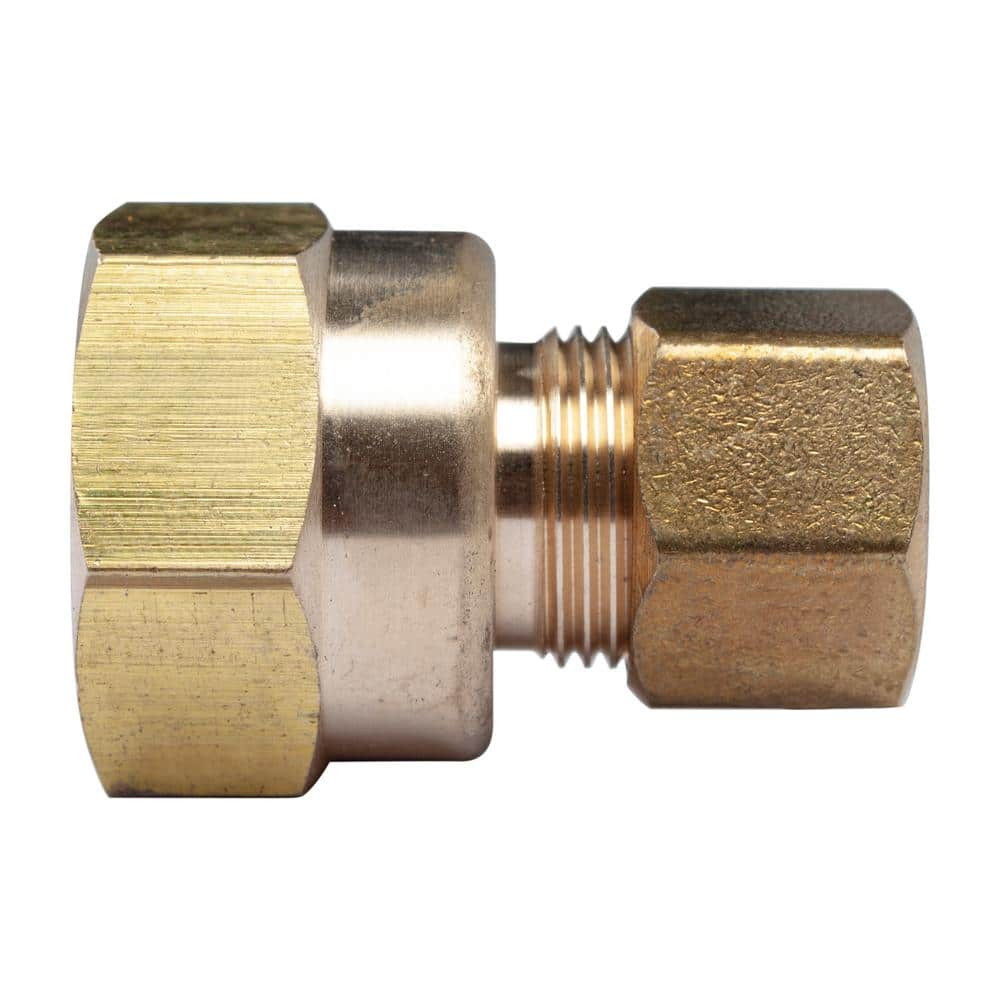 LTWFITTING 3/8 in. OD Comp x 1/2 in. FIP Brass Compression Adapter ...