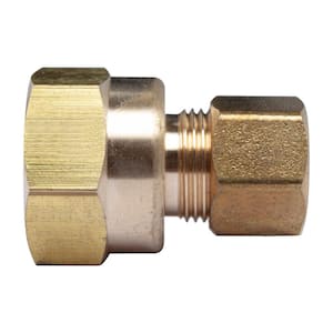 3/8 in. OD Comp x 1/2 in. FIP Brass Compression Adapter Fitting (5-Pack)