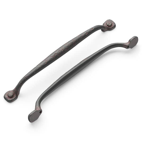 HICKORY HARDWARE Refined Rustic 8-13/16 in. (224 mm) Rustic Iron Cabinet Pull (5-Pack)