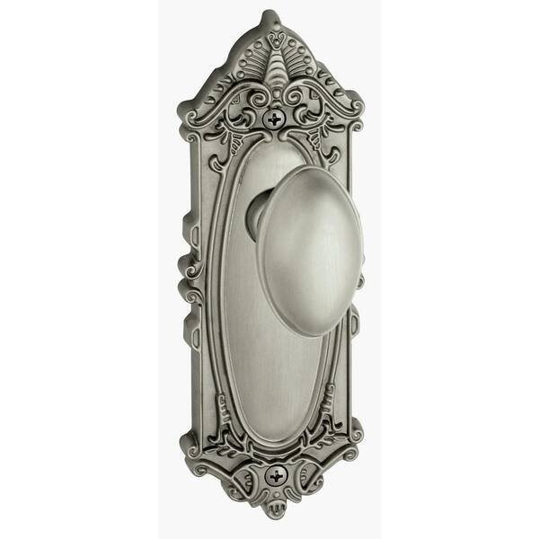 Grandeur Grande Victorian Satin Nickel Plate with Double Dummy Eden Prairie Knob