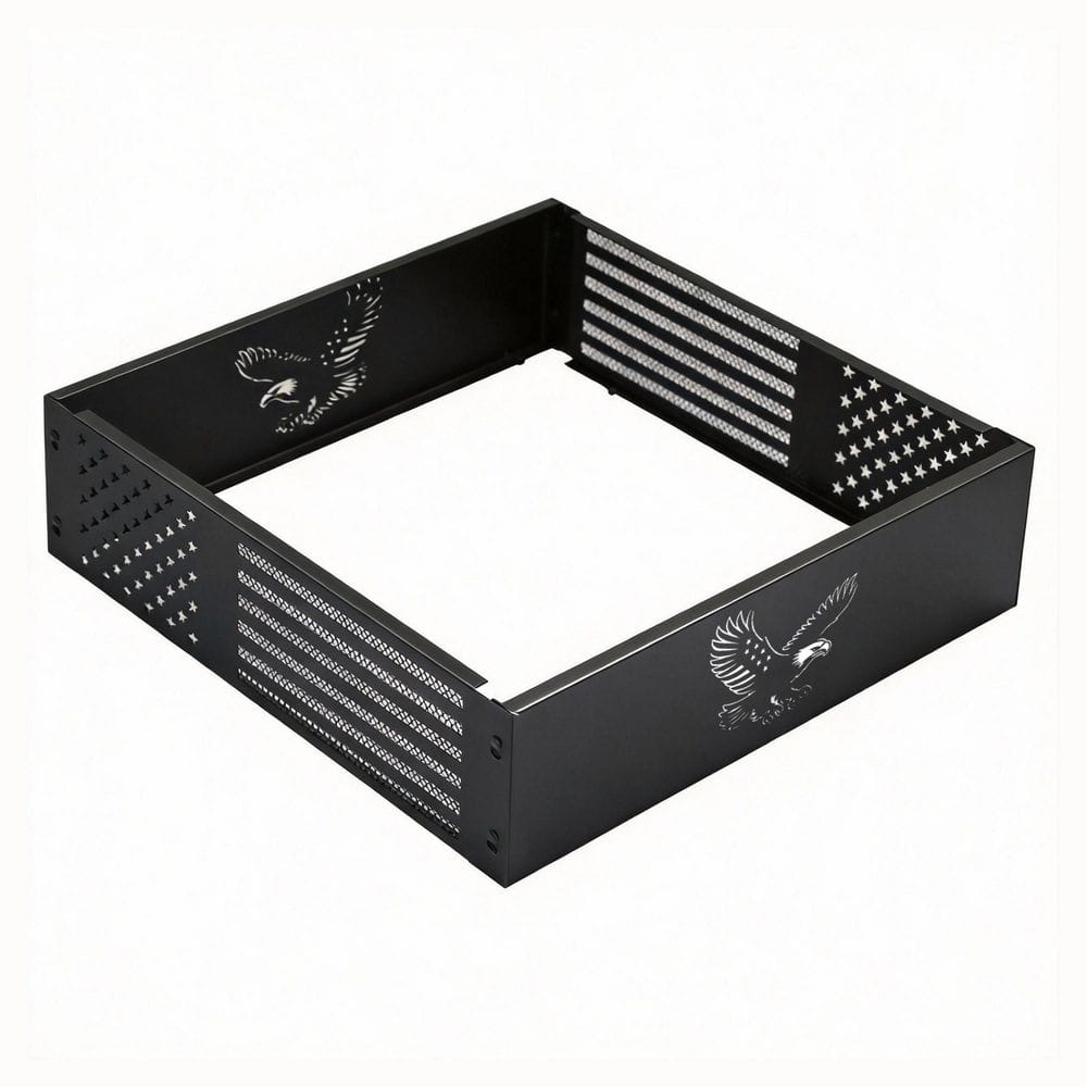 17.5 in. x 17.5 in. x 4.7 in. Square Fire Pit Wind Guard Black Metal Wind Guard Snap-Fit Fire Pit Wind Screen price history on PriceWatchPro