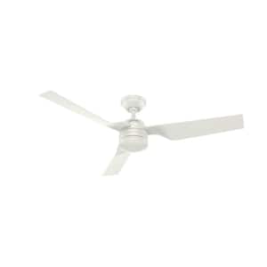 Cabo Frio 52 in. Indoor/Outdoor Fresh White Ceiling Fan For Patios or Bedrooms