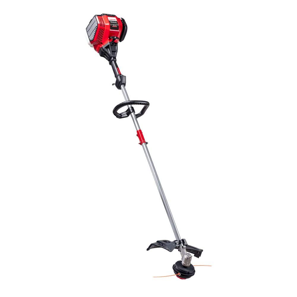 TROY-BILT 17 in. 30cc 4-Cycle Straight Shaft Gas Trimmer with Attachment Capabilities (41BD304S766)