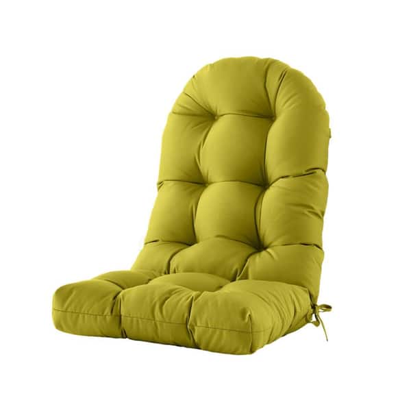 High-Back Seat Cushion - 48"x21"x4"Outdoor Adirondack Chair Cushion for Patio Furniture with Tie, Grass Green