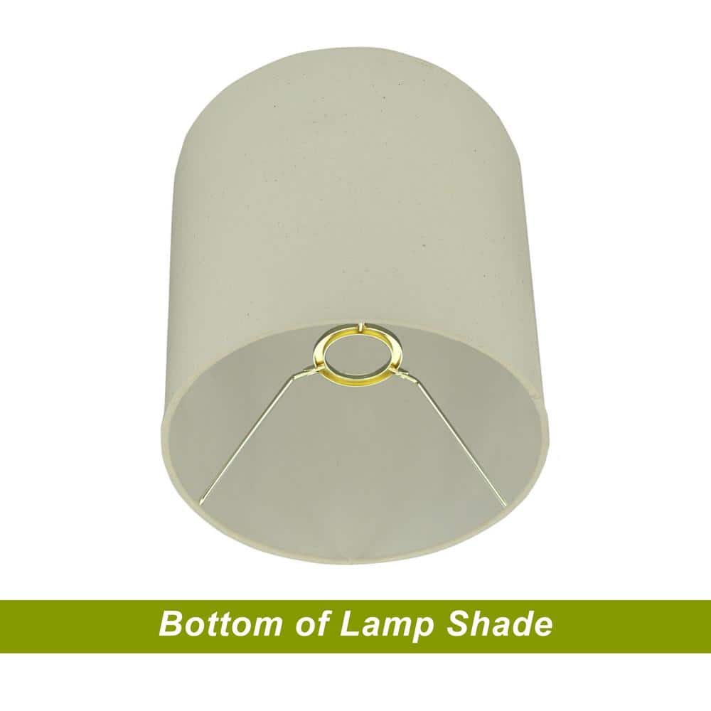 Aspen Creative 8'' Beige Cotton Drum Lamp Shade