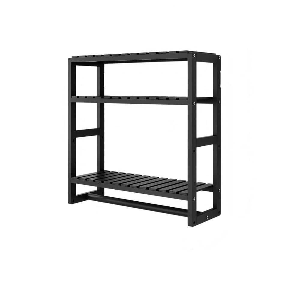 Wudkey Square Adjustable Bamboo Shelf - 16.6 in. W x 16.8 in. H x
