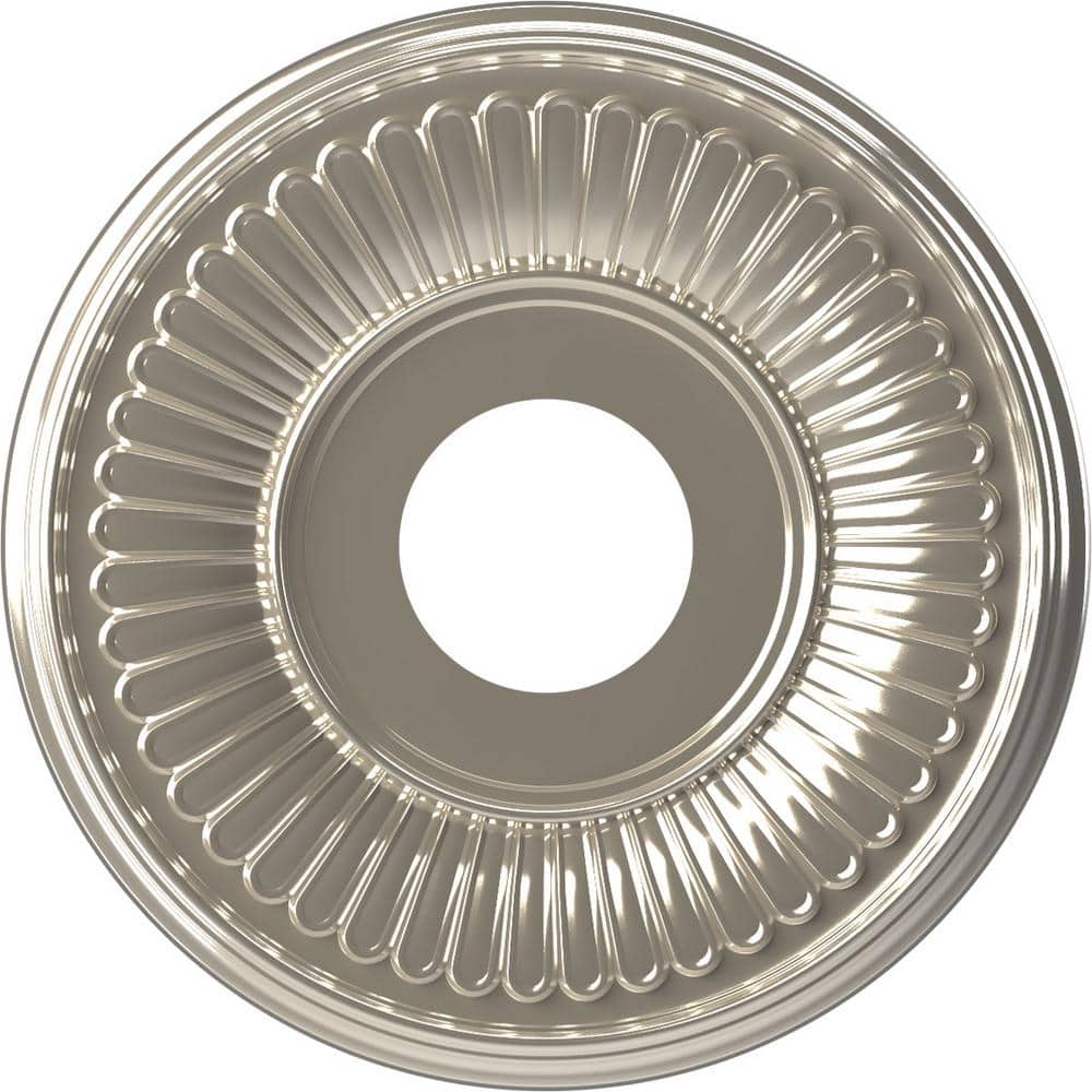"13"" OD x 3-1/2"" ID x 3/4"" P Berkshire Thermoformed PVC Ceiling Medallion Fits Canopies up to 5-3/4"", Bright Coat Chrome" price history on PriceWatchPro
