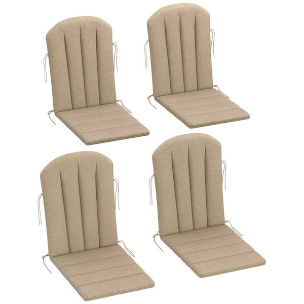 Outsunny Adirondack Chair Cushion Set of 4,29.9 in., Deep Seating Outdoor Adirondack Chair Cushion, Beige