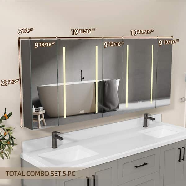 NTQ Zevra 70 in. W x 30 in. H Rectangular Large Black