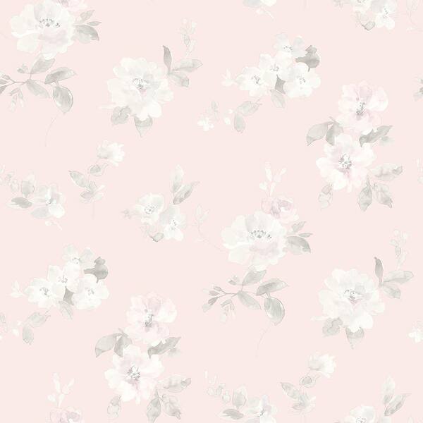 Chesapeake Captiva Light Pink Floral Toss Wallpaper