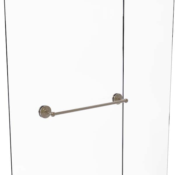 Allied Brass Que New Collection 24 in. Over the Door Single Towel Bar in Satin Brass