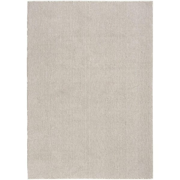 Textured Home Ivory Mocha 9 ft. x 12 ft. All-over design Contemporary Area Rug