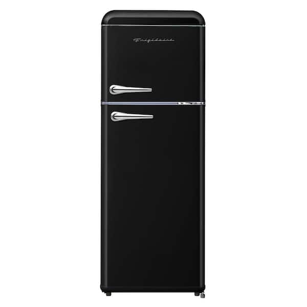 Frigidaire 7.5 cu. ft. Mini Fridge in Black with Rounded Corners and Top Freezer