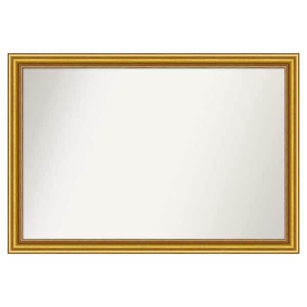 Amanti Art Townhouse Gold 41.75 in. x 28.75 in. Custom Non-Beveled Wood Framed Batthroom Vanity Wall Mirror