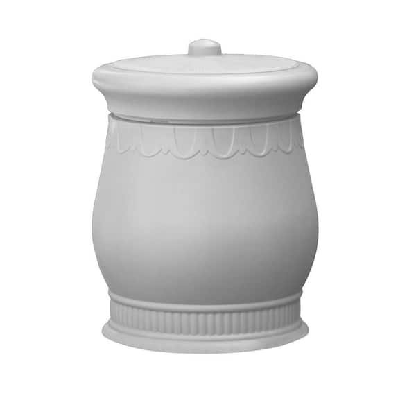Unbranded Savannah 23 in. x 23 in. x 32 in. Polyethylene Urn Waste and Storage Bin in White