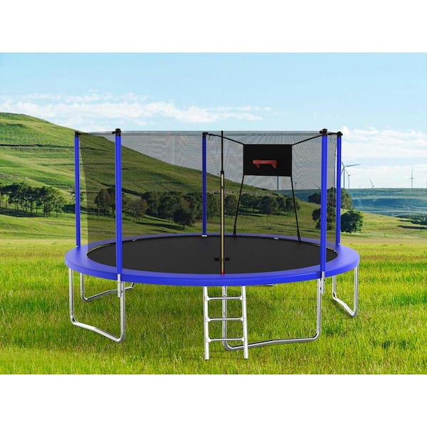 Zeus & Ruta 14 ft.Trampoline for Kids with 5 Safety