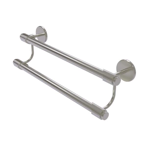 Allied Brass Tribecca Collection 24 in. Wall Mounted Double Towel Bar in Satin Nickel