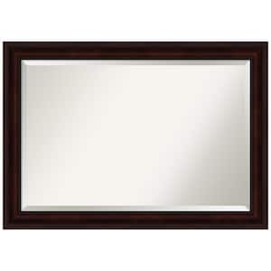 Coffee Bean Brown 41 in. H x 29 in. W Framed Wall Mirror