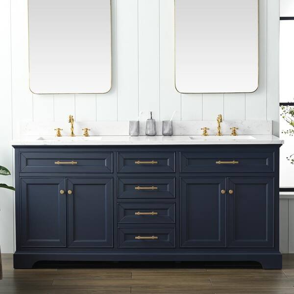 トンプソンMAM1 SUDIO Thompson 72 in. Double Sink Freestanding Bathroom Vanity in