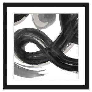 22 in. x 22 in. Black and white abstract II Framed Archival Paper Wall Art