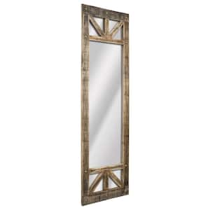 Oversized Rectangle Brown Mirror (70.25 in. H x 20.25 in. W)
